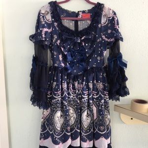 BTSSB Sweet Jewelry Princess OP in Navy Blue